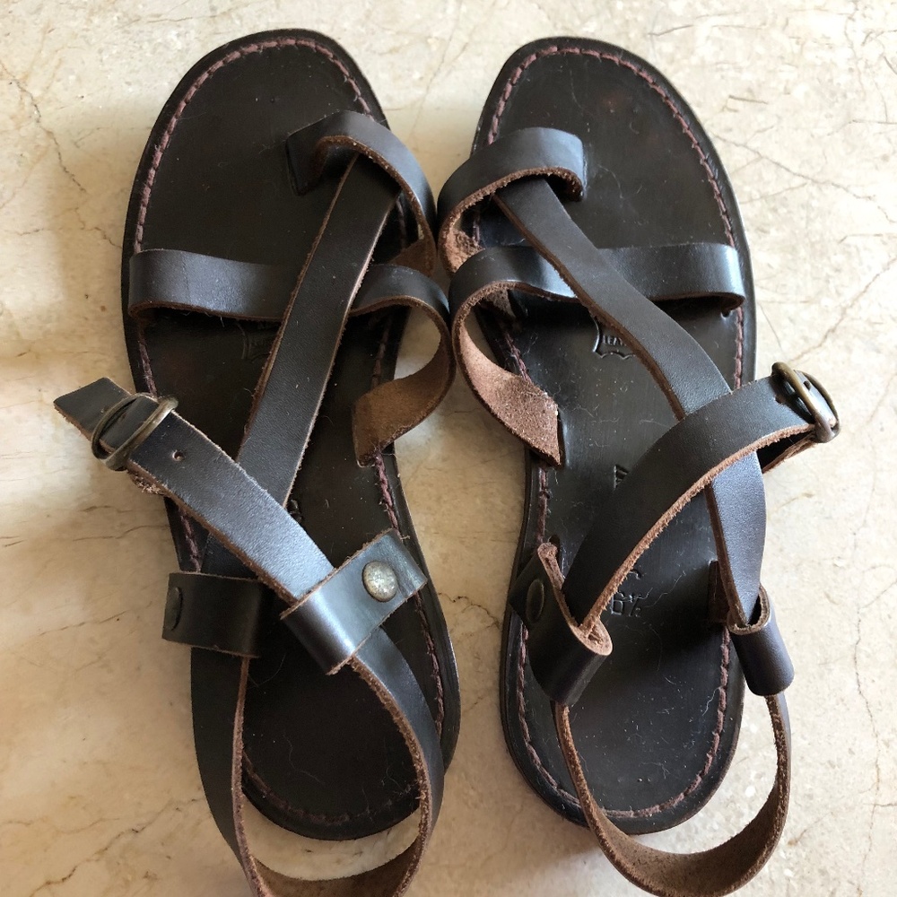 J Crew flat leather sandals